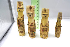 Zuni Fetish-Native American- CORN MAIDEN-Carl Etsate Set of 4 W. Cert & Photo picture