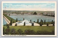 Postcard Bird's Eye View Of York Pennsylvania From Reservoir 1920 picture