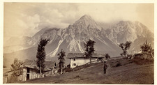 Austria Tyrol, Lermoos, vintage print, ca.1880 Austria Tyrol, Lermoos, print picture