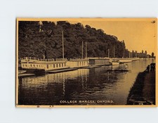 Postcard College Barges Oxford England picture