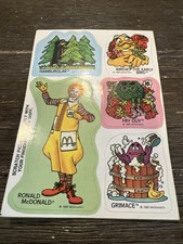 Vintage 1980s McDonald’s Scratch And Sniff Stickers picture