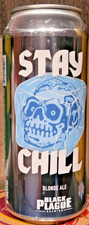 16 OUNCE STAY CHILL BLONDE ALE CRAFT BEER CAN BLACK PLAGUE BREWING OCEANSIDE CA picture