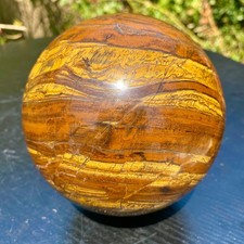 6.6LB Large natural Tiger Eye Stone Crystal Ball Quartz Healing Sphere Décor picture