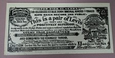 Vintage 50s Levis Guarantee Ticket Oil Cloth