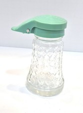 Vintage 1940's/1950's Salt or Pepper Shaker Diamond Pattern With Green Flip Top picture