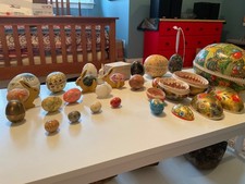 Vintage & Antique Decorative Egg Collection Lot picture