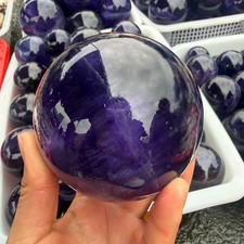 2LB Natural Blue Flourite Ball Crystal Quartz Reiki Healing random 1pc picture