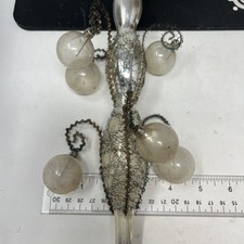 Antique Christmas Tree Topper Copper ? Wire Wrapped Mercury Glass 13” Read picture