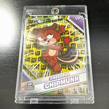 Topps 2026 Chrome VeeFriends Cheerful Chipmunk #46 Serial Numbered Black Cat 2/7 picture