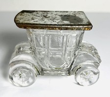 1920s Old-Fashioned Automobile Antique Glass Candy Container picture
