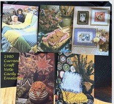 VTG 1980 Unused Current Craft Note Cards 5 Blank Cards + Envelopes 5