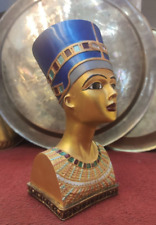 Unique Egyptian Antique Nefertiti Multi Color Pharaoh Head picture