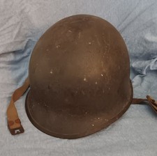 WWII 2 US ARMY M1 Helmet McCord Rear Seam Swival Bale Stamp 1017 EXCELLENT picture