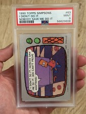 1990 TOPPS SIMPSONS I DIDN'T DO IT NOBODY SAW ME DO IT PSA 9 picture