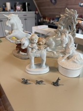 Lot of 8 Unicorns Ceramic, Mini Metal, Candle Holder, Vase - Vintage 90’s picture