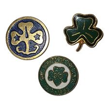 Lot Of 3 Vintage Girl Scouts Of America Lapel Pins 1962 50 Years picture