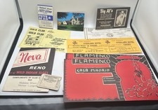 Vintage Reno Las Vegas Casino Ephemera Lot Menus Drink Coupons Matchbooks Travel picture
