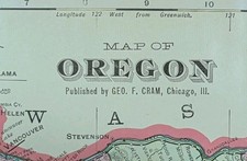 Vintage 1902 OREGON Map 22