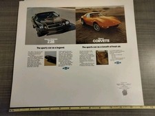 Ultra Rare Chevrolet Corvette & Camaro April 1977 Ad Proof ~ Campbell-Ewald picture