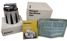 Ronson 1950's? Butane Lighter Fine TableDesk Varaflame MCM Art Deco MK2 Untested picture