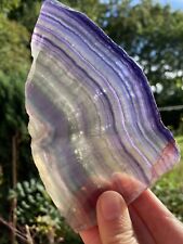 Fluorite Point Slice / Slab Banded & Rainbows AAA+ : Clarity : Stability 8 364g picture