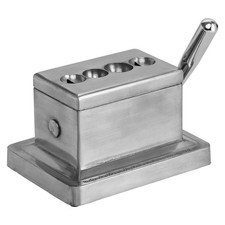Cigar Cutter Set - Quad Table, Brushed Finish, Straight & V-Cutters for 52/60 Ri picture