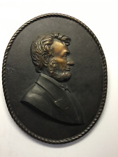 Antique Abraham Lincoln 5 Lb Bronze Plaque 11 3/4