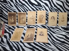 Exceptional 9-Piece Mid-19th Century Midwestern Family CDV Photo... picture