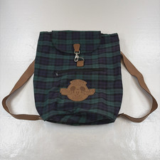 Vintage Disney Store Backpack Mickey Mouse Blackwatch Plaid Walt Disney World picture