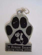 Vintage Humane Society of the United States Paw Shape Key Chain picture