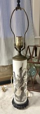 VINTAGE FORNASETTI STYLE EGLOMISE GLASS LAMP Musical Instruments picture