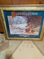 Remington Woodsman Bullet Knife Adv With Wolves 26x30 Very Old Nice Framed Pic picture
