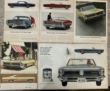 Lot of 4* 1965 Pontiac LeMans Tempest GTO Catalina Convertible 2+2 car ad c picture