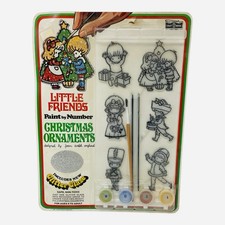 Vintage Little Friends Christmas Glitter Paint By Number Ornaments Kit New picture