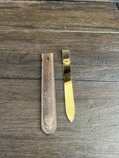 Vintage Gucci GG Gold Plated Interlocking Letter Opener picture