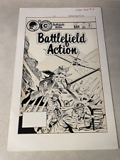 BATTLEFIELD ACTION #79 COVER prod stat ART 1983 GIORDANO WAR TANK SHOOTS PLANE picture