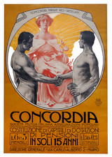 Concordia Vintage Poster c1900s - Italian Art Nouveau 24x36” picture