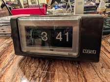 Vintage 70s Cosmo Electric Flip Clock with Alarm Model F-101A Tested Works picture