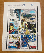 MCP #8 IRON MAN comic ART original COLOR GUIDE 1988 TONY STARK ALCOHOLICS ANON picture