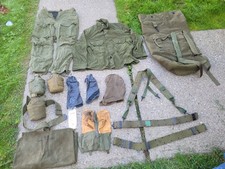 WW2 US GI Surplus Lot Wool Field Shirt L Type II Duffel Chem Suit And More picture