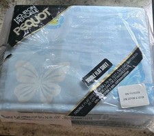VTG Spring Mills Pequot No Iron Percale Double Full Flat Bed Sheet Butterfly NEW picture