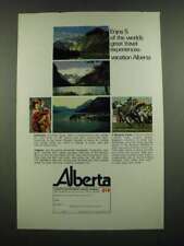 1971 Alberta Canada Ad - 5 Of the World's Great Travel Experiences picture