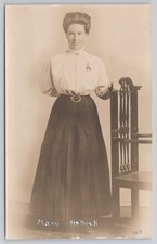 RPPC Gretna Kansas Mary Hallock Woman Standing Portrait 1909 picture