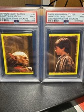 2001 Panini Stickers Harry Potter Philosophers Stone 41 42 Harry Potter PSA 9 picture