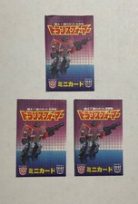 1985 Takara-NTV G1 Transformers MENKO Japan Yamakatsu Trading Cards 3 Packs picture
