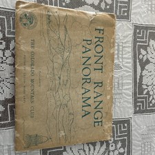 Vintage 1963 Front Range Panorama Map, Louisa Ward Arps Colorado Mountain Club picture