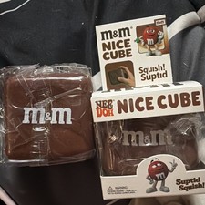 M&M's Nice Cube Dr M&M Squishy Toy, White/Brown, Candy & Nuts Theme picture