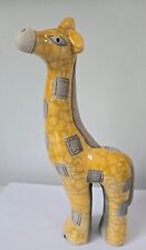 Vintage South African Raku Pottery Giraffe picture
