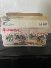 Vintage 1995 Budweiser Frog Super Bowl XXIX Ad Set of 8 Glasses Bud-weis-er picture