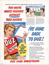1952 Duz Print Ad White Washed Without Red Hands picture